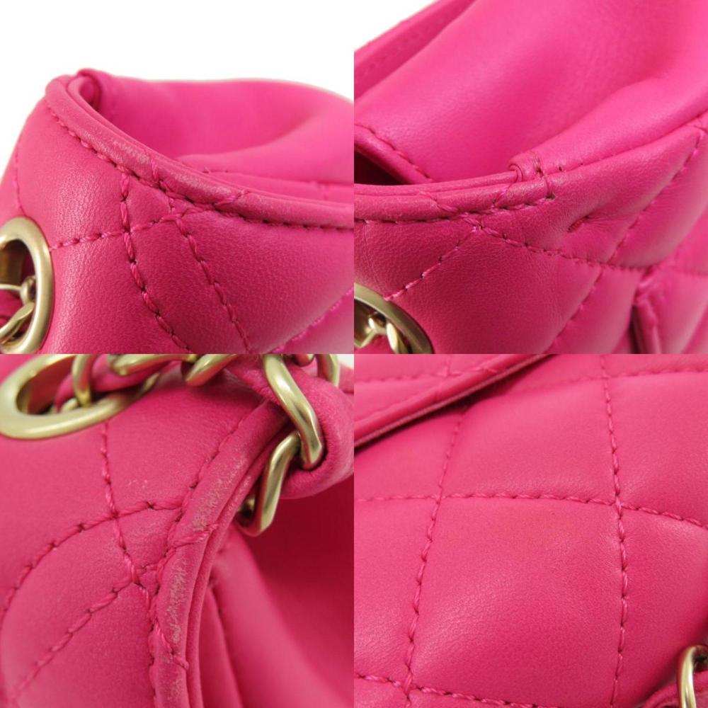 Pink Leather Chanel Shoulder Bag