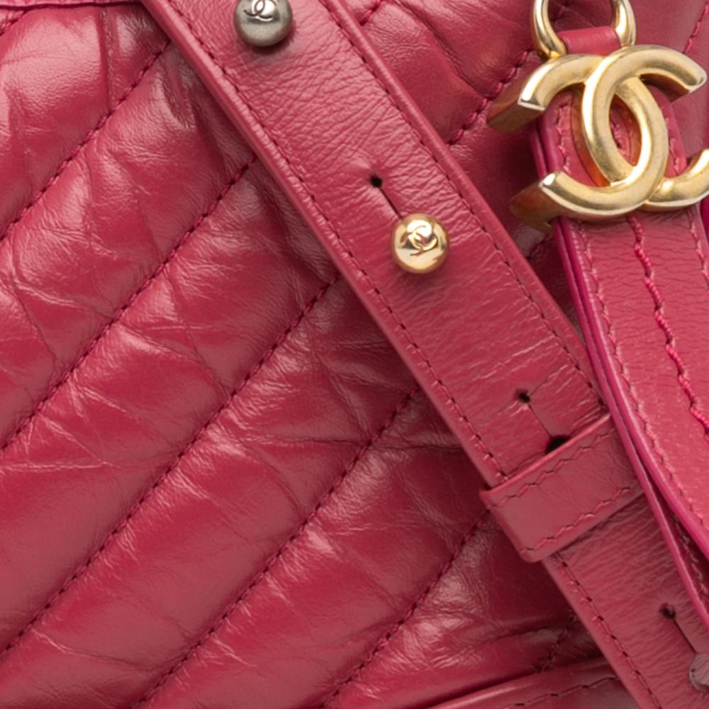 Pink Leather Chanel Crossbody Bag