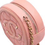 Pink Leather Chanel Crossbody Bag