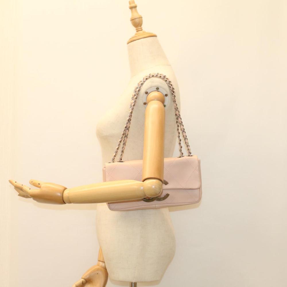 Pink Leather Chanel Shoulder Bag