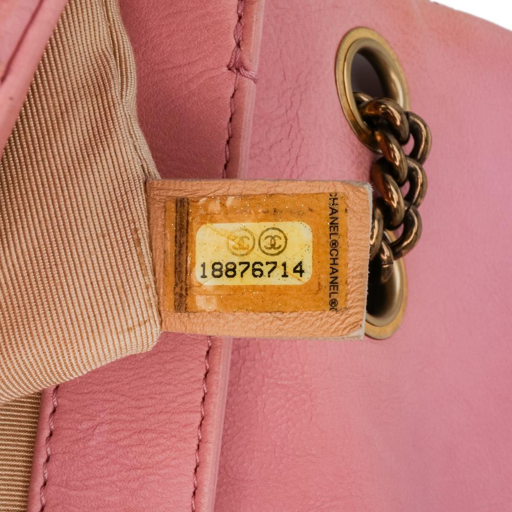 Pink Leather Chanel Flap Bag