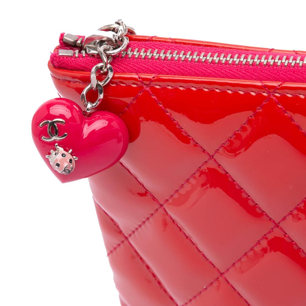 Pink Leather Chanel Clutch