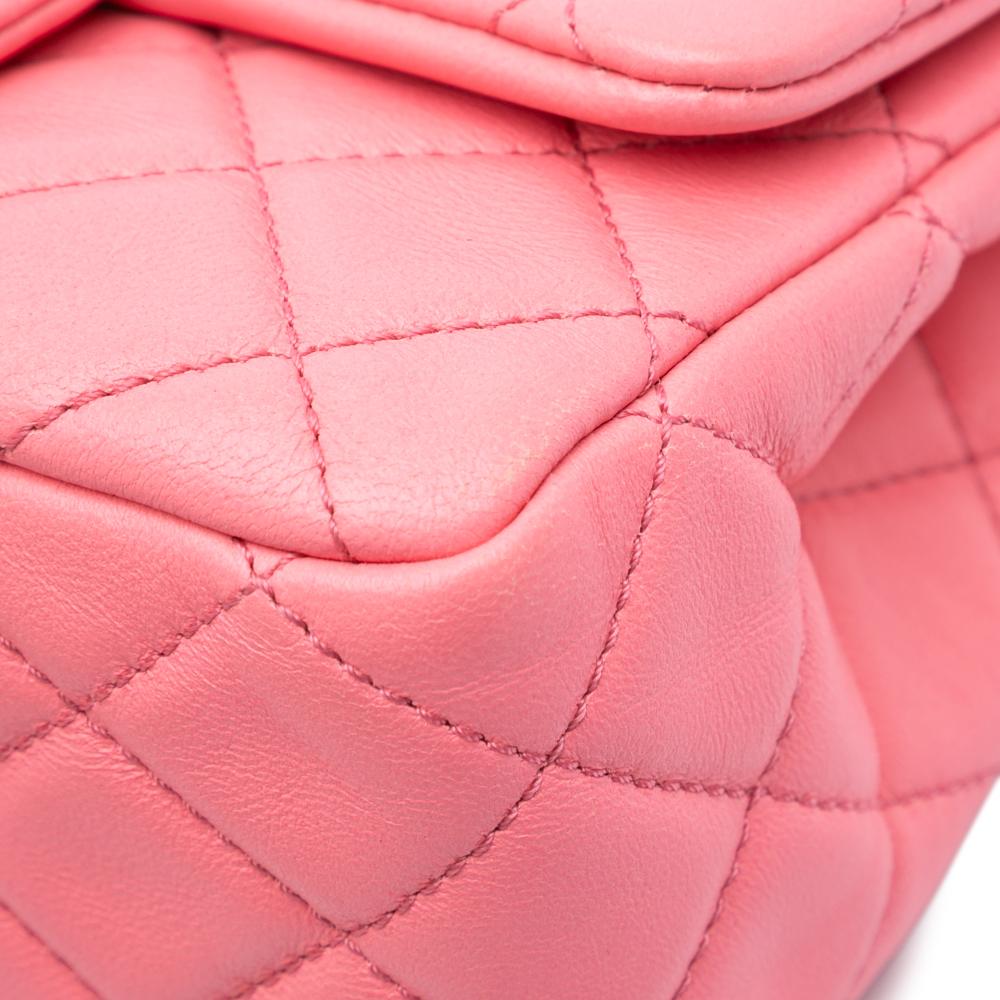 Pink Leather Chanel Flap Bag