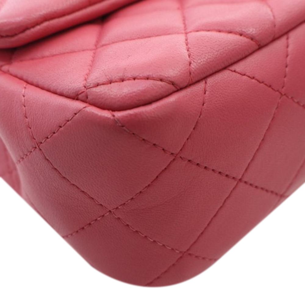 Pink Leather Chanel Flap Bag