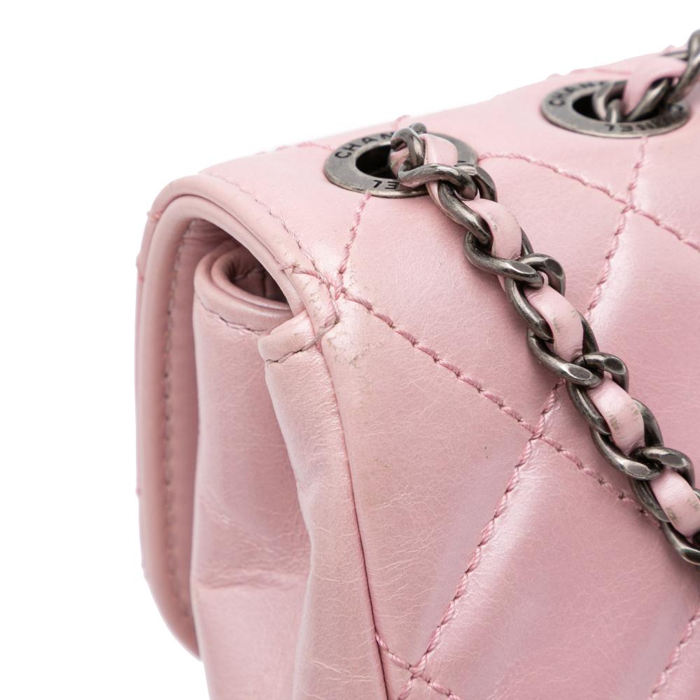 Pink Leather Chanel Flap Bag