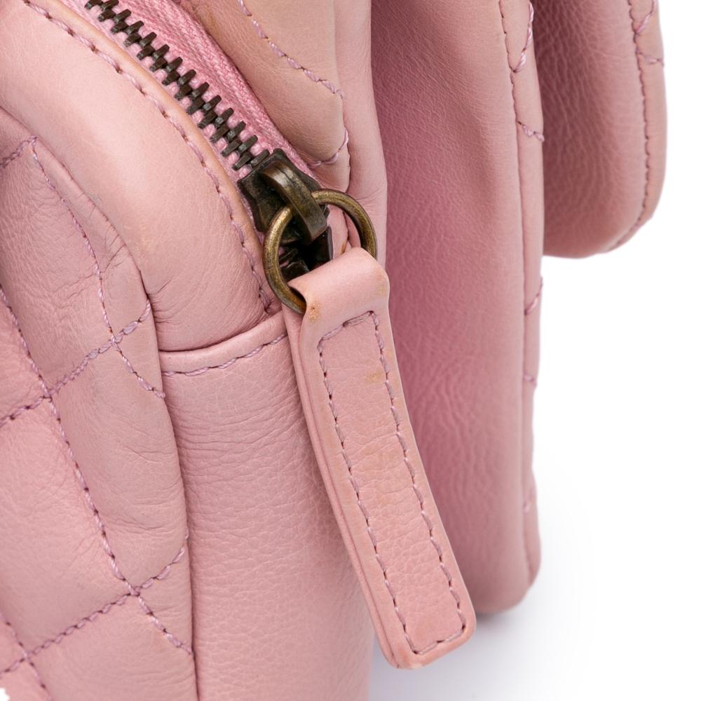 Pink Leather Chanel Flap Bag