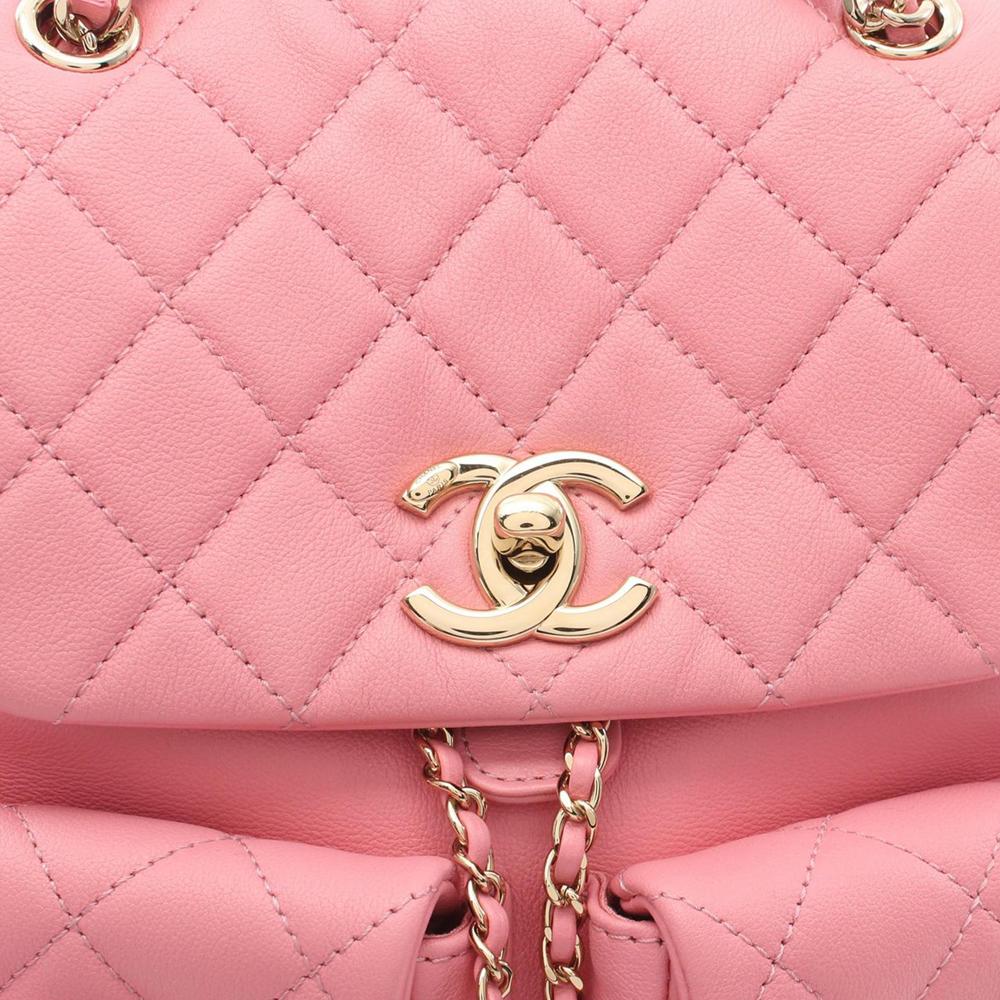 Pink Leather Chanel Backpack