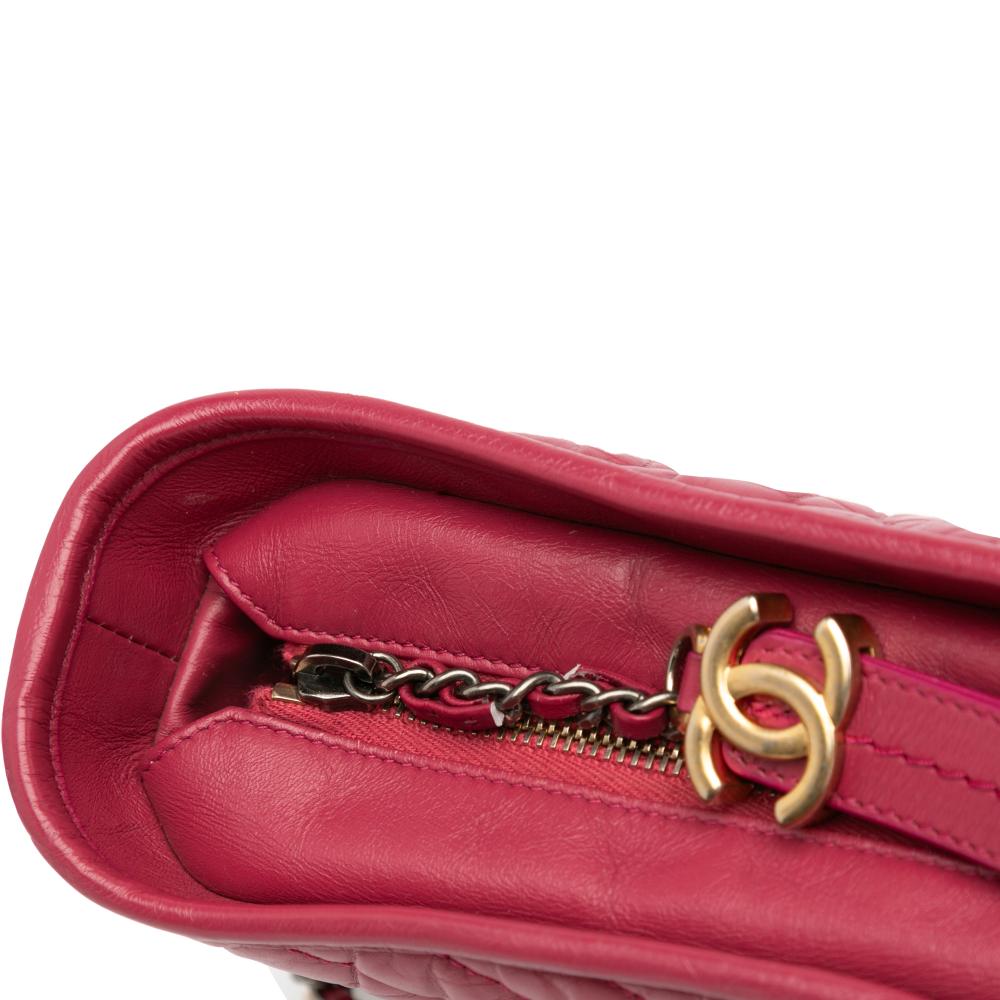 Pink Leather Chanel Crossbody Bag