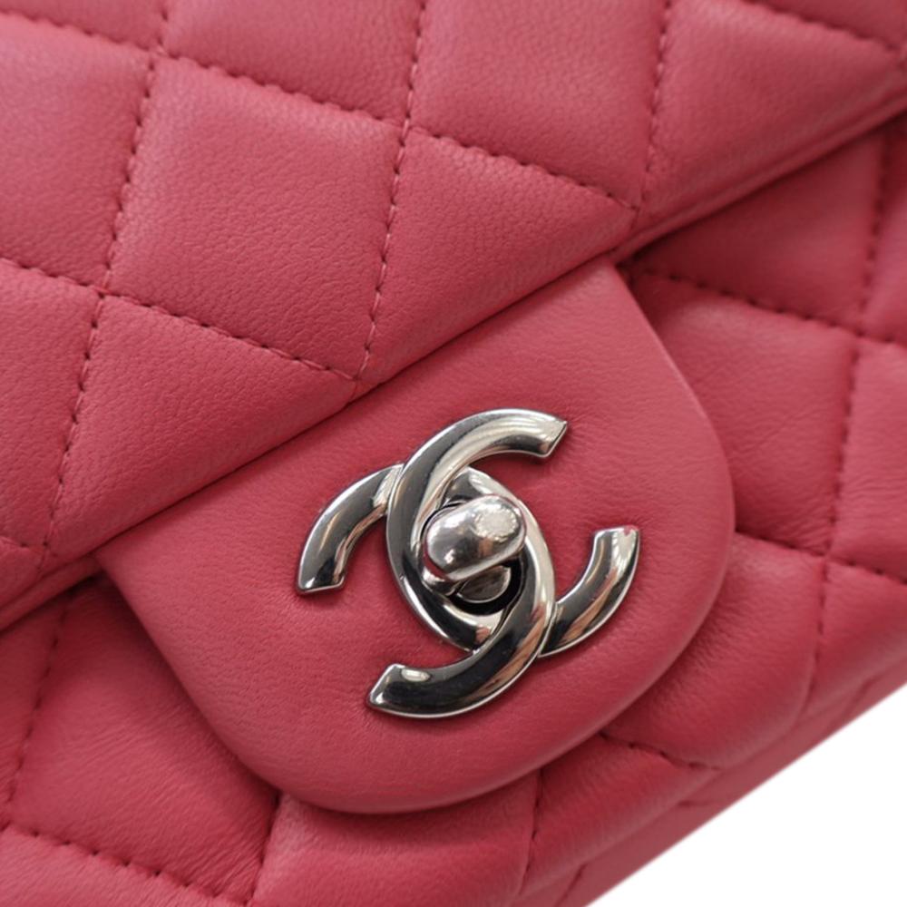 Pink Leather Chanel Flap Bag