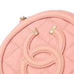Pink Leather Chanel Crossbody Bag
