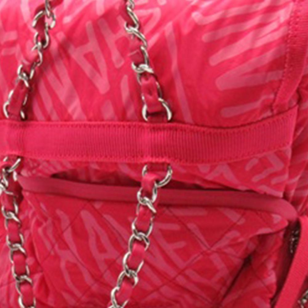 Pink Nylon Chanel Backpack
