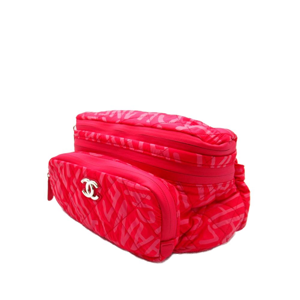 Pink Nylon Chanel Backpack