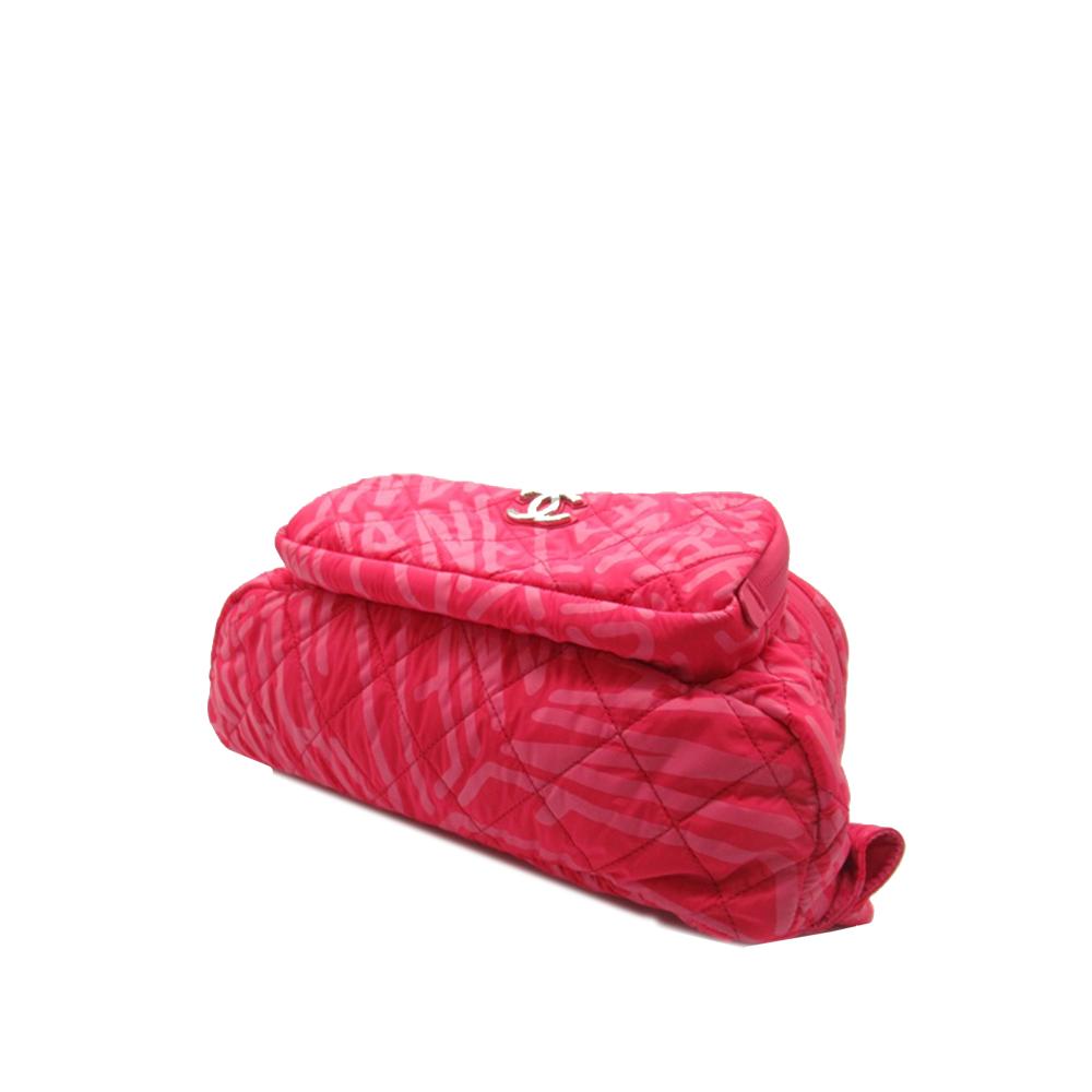Pink Nylon Chanel Backpack