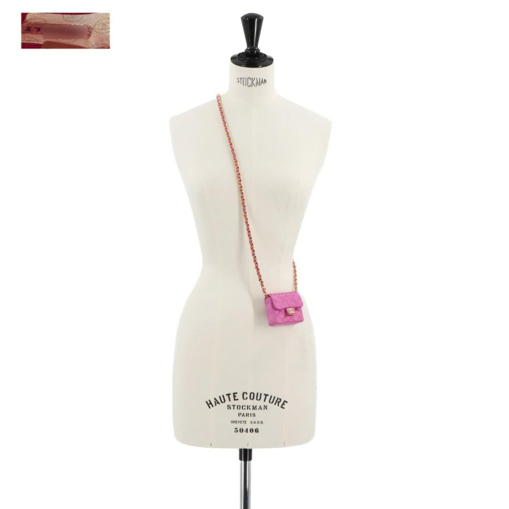 Pink Satin Chanel Shoulder Bag
