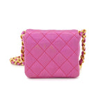 Pink Satin Chanel Shoulder Bag