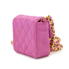 Pink Satin Chanel Shoulder Bag