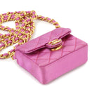 Pink Satin Chanel Shoulder Bag