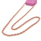 Pink Satin Chanel Shoulder Bag