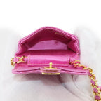 Pink Satin Chanel Shoulder Bag