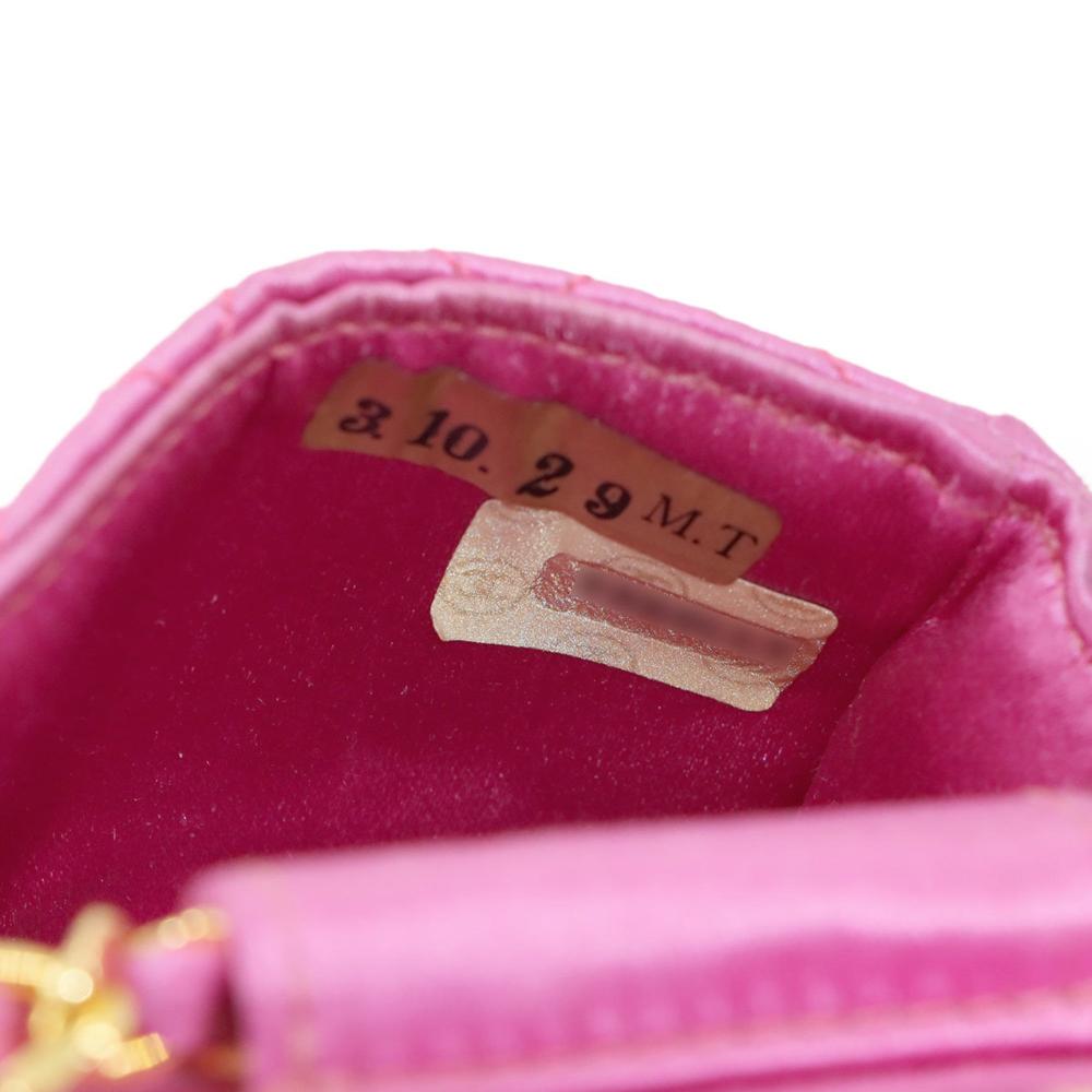 Pink Satin Chanel Shoulder Bag