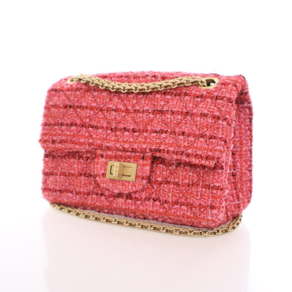 Pink Wool Chanel Flap Bag