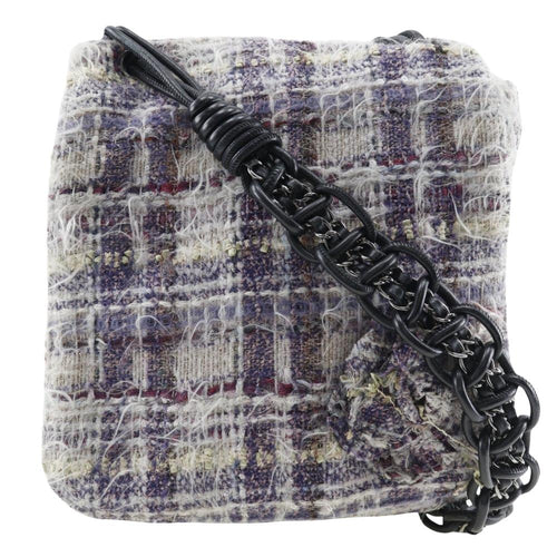 Purple Fabric Chanel Crossbody Bag