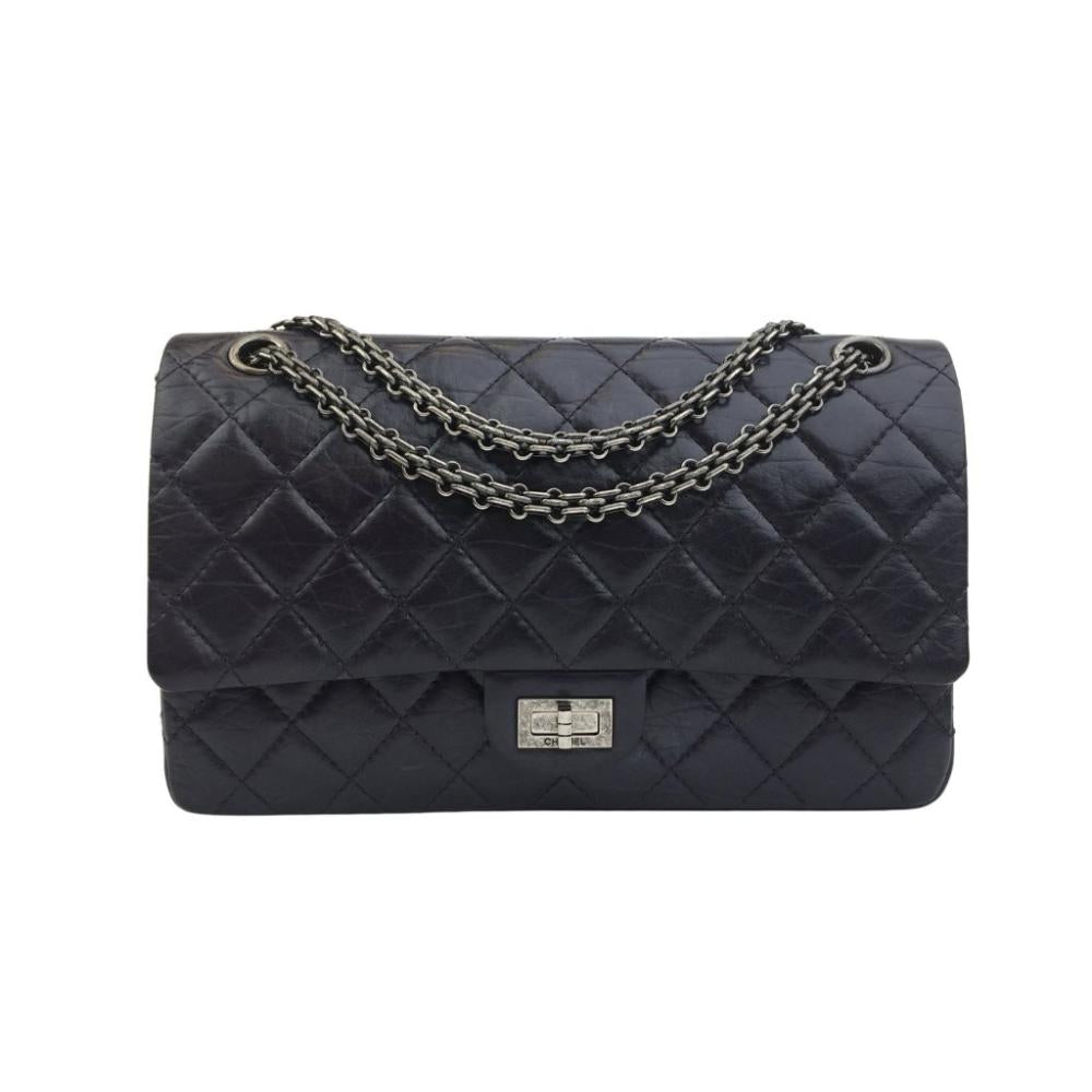 Purple Fabric Chanel Shoulder Bag