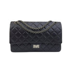 Purple Fabric Chanel Shoulder Bag