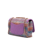 Purple Fabric Chanel Flap Bag