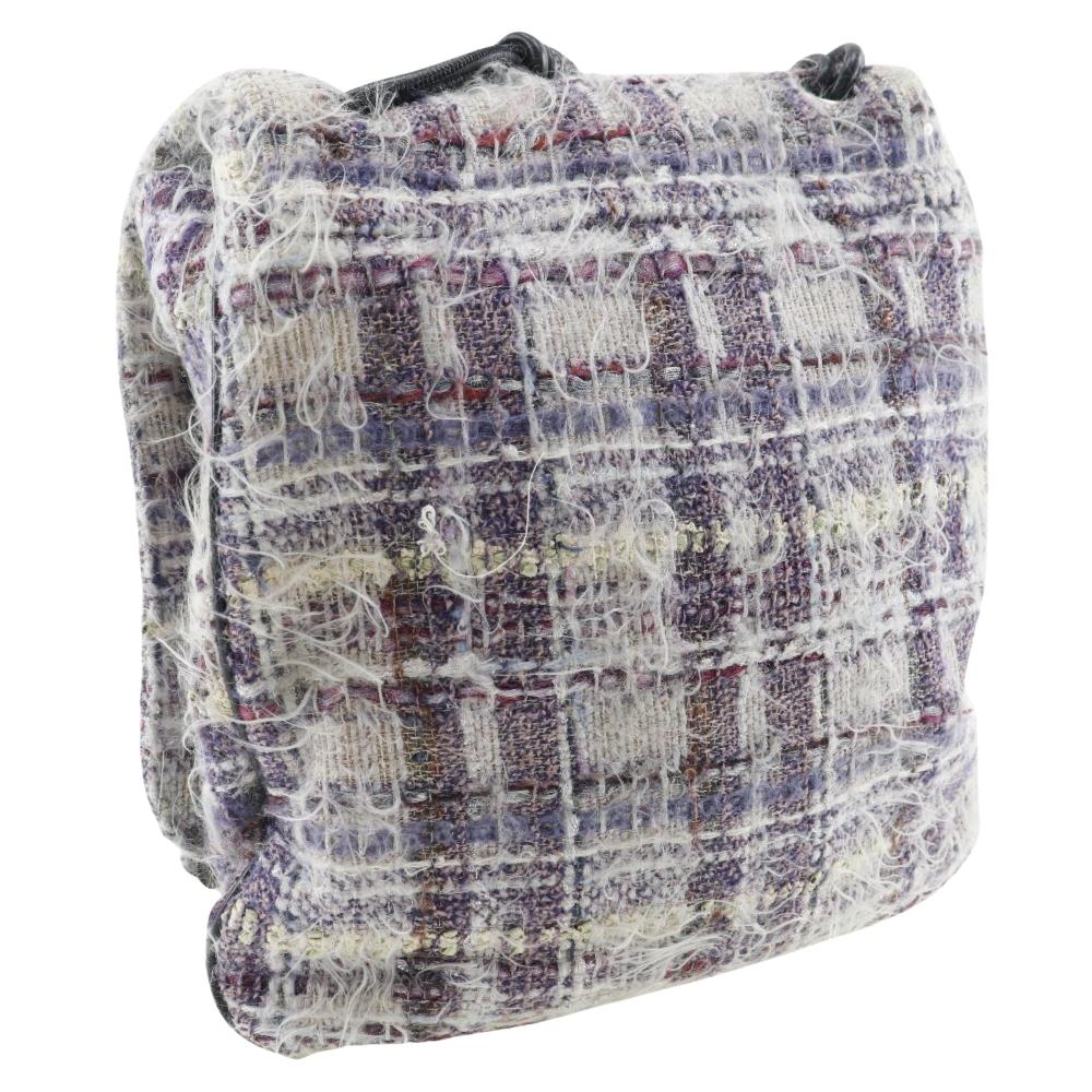 Purple Fabric Chanel Crossbody Bag