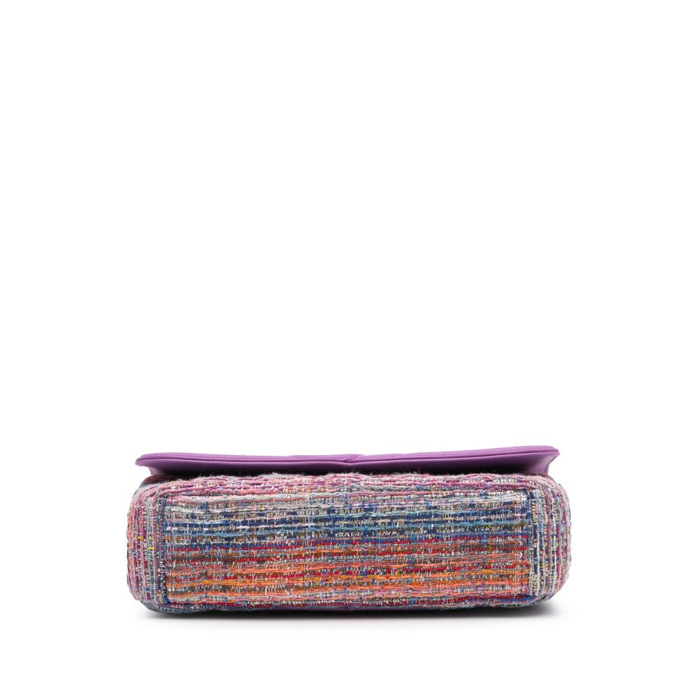Purple Fabric Chanel Flap Bag