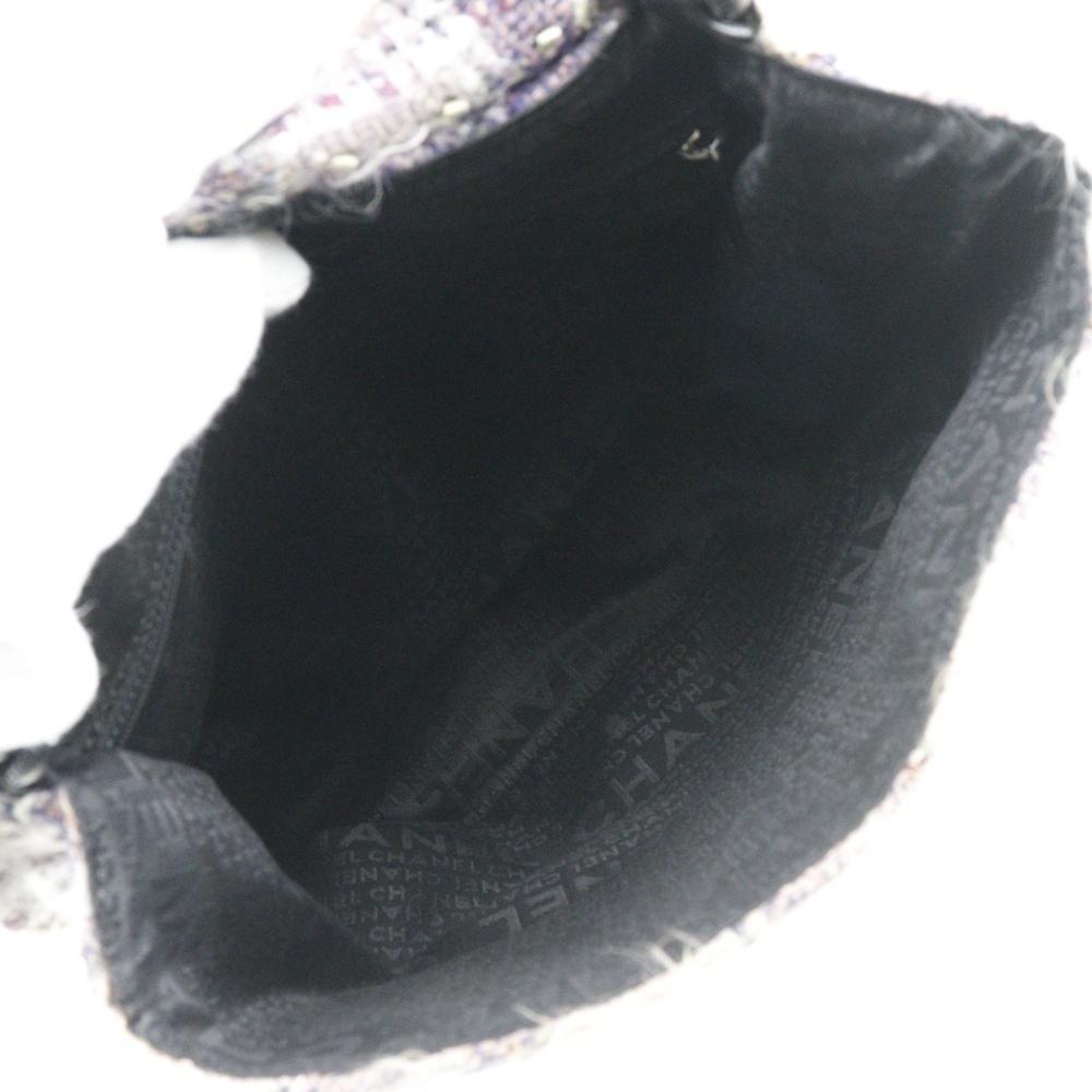 Purple Fabric Chanel Crossbody Bag