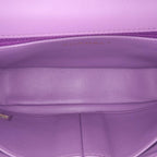 Purple Fabric Chanel Flap Bag
