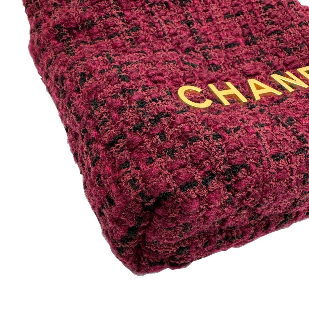 Purple Fabric Chanel Shoulder Bag