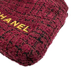 Purple Fabric Chanel Shoulder Bag