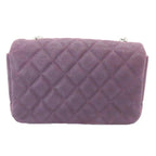 Purple Leather Chanel Crossbody Bag