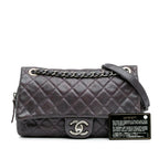 Purple Leather Chanel Flap Bag