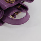 Purple Leather Chanel Backpack