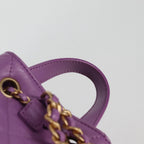 Purple Leather Chanel Backpack