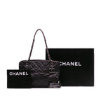 Purple Leather Chanel Tote