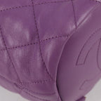 Purple Leather Chanel Backpack
