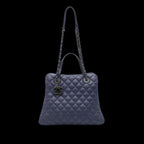 Purple Leather Chanel Tote