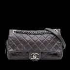Purple Leather Chanel Flap Bag