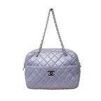 Purple Leather Chanel Shoulder Bag