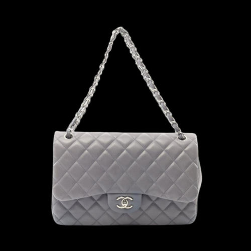 Purple Leather Chanel Flap Bag
