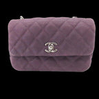 Purple Leather Chanel Crossbody Bag