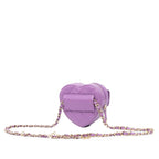 Purple Leather Chanel Belt Bag