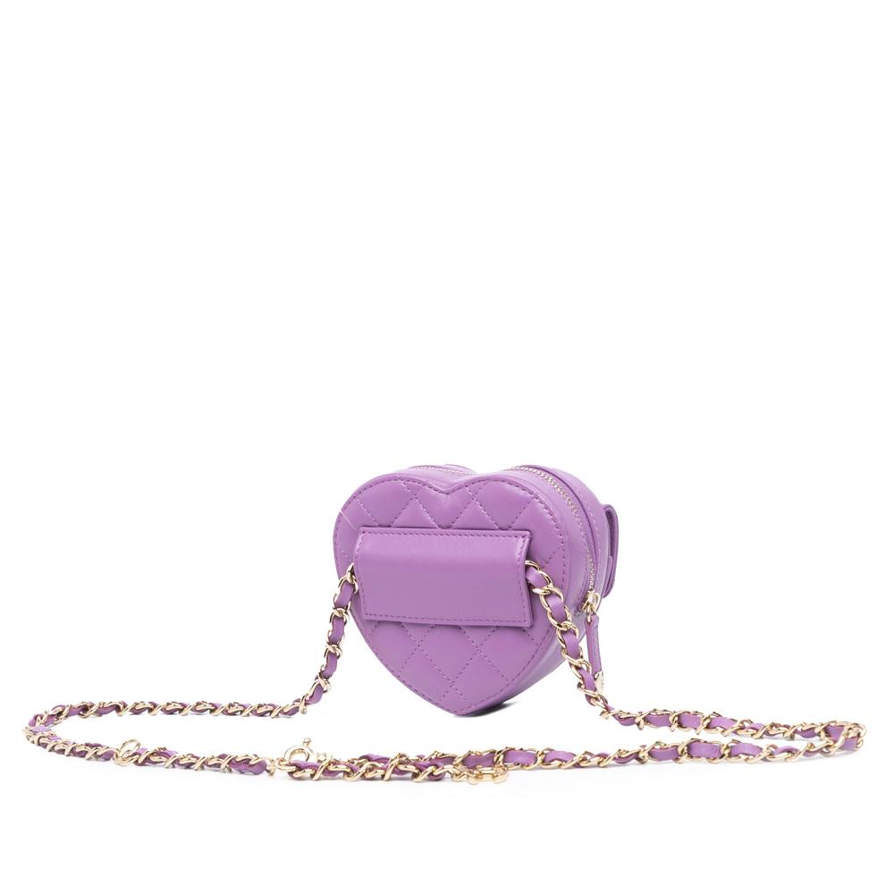 Purple Leather Chanel Belt Bag