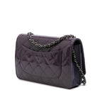 Purple Leather Chanel Wallet On Chain
