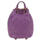 Purple Leather Chanel Backpack